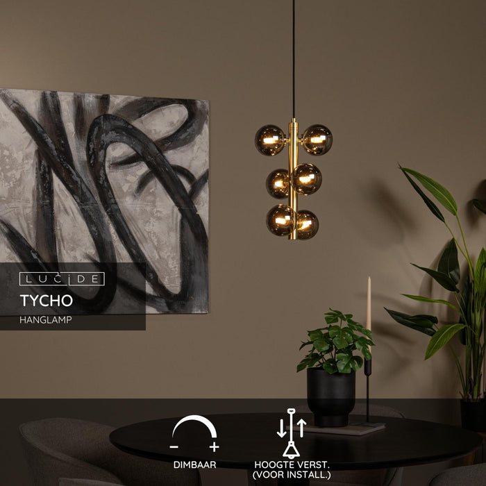 Lucide TYCHO Hanglamp - Mat Goud | Messing