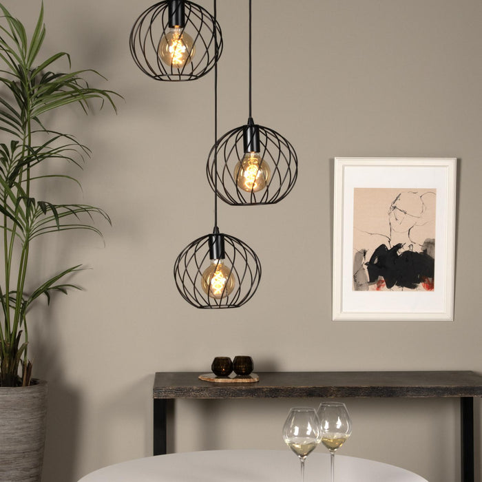 Lucide DANZA Hanglamp - Zwart