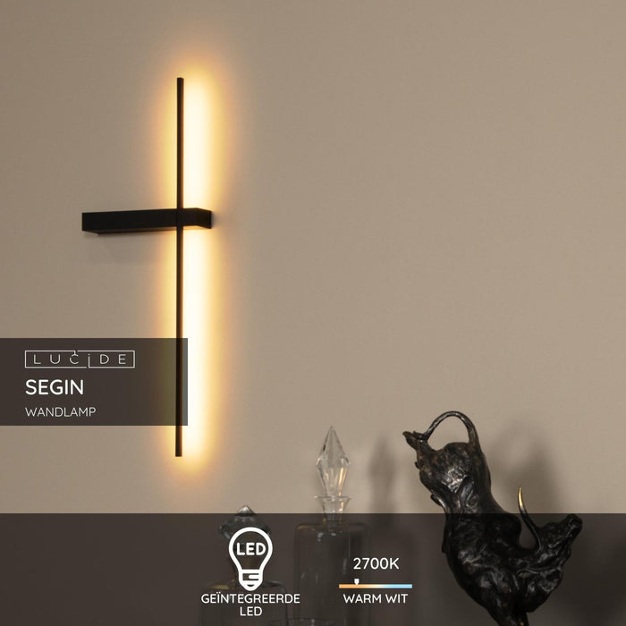 Lucide SEGIN Wandlamp - Zwart