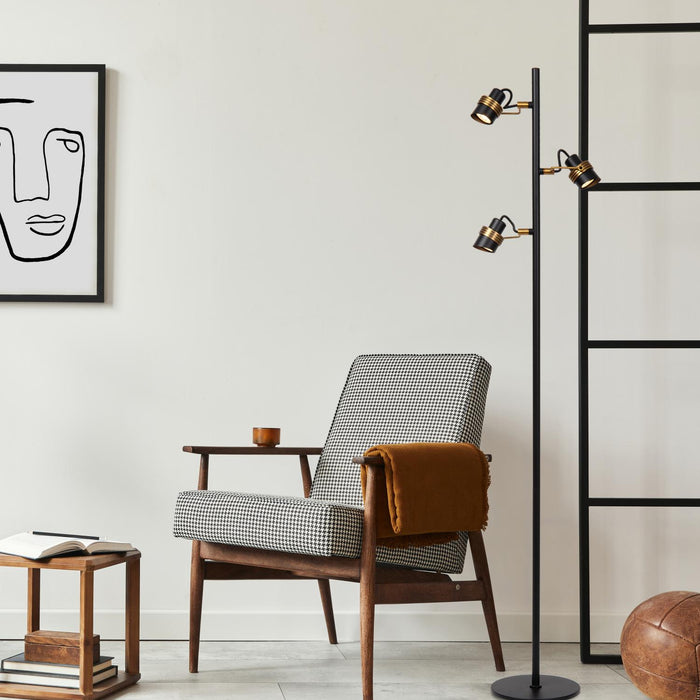 Lucide TUNDRAN Vloerlamp - Zwart