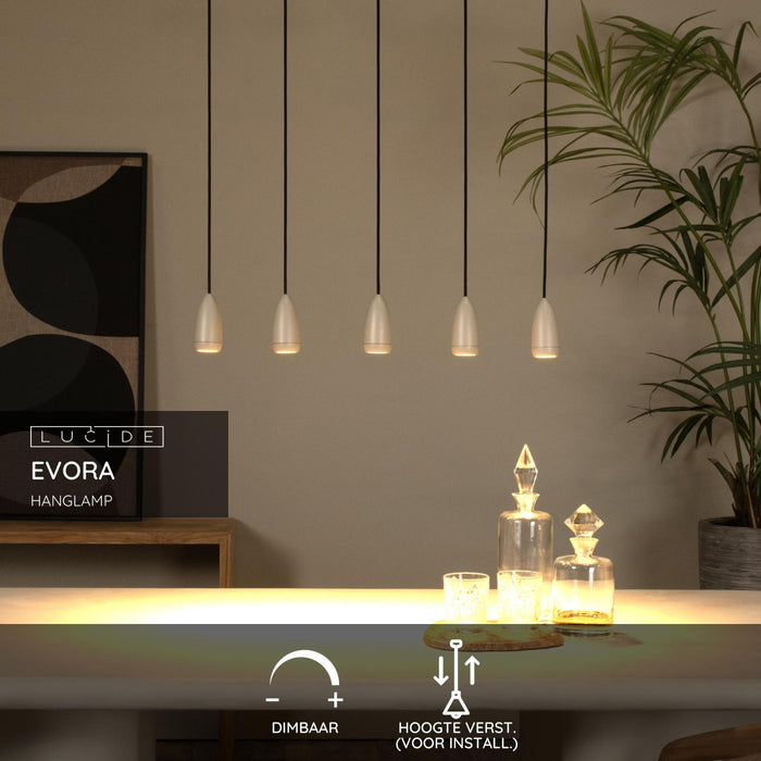 Lucide EVORA Hanglamp - Taupe