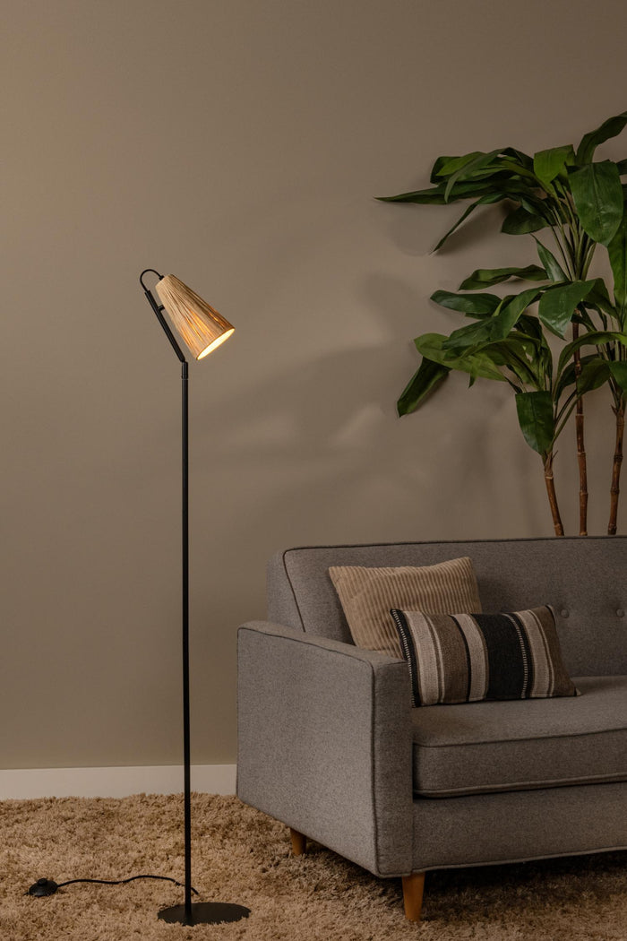 Lucide BENSEN Vloerlamp - Naturel