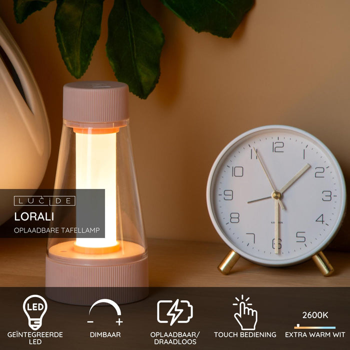 Lucide LORALI Tafellamp - Roze