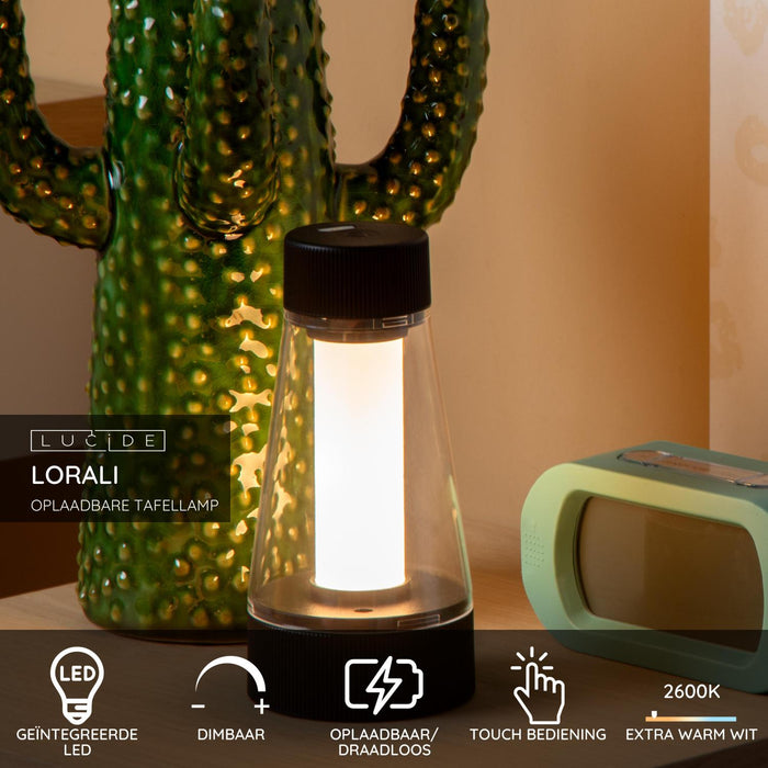 Lucide LORALI Tafellamp - Zwart