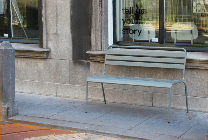 Metalen tuinbank Max 120 cm muisgrijs