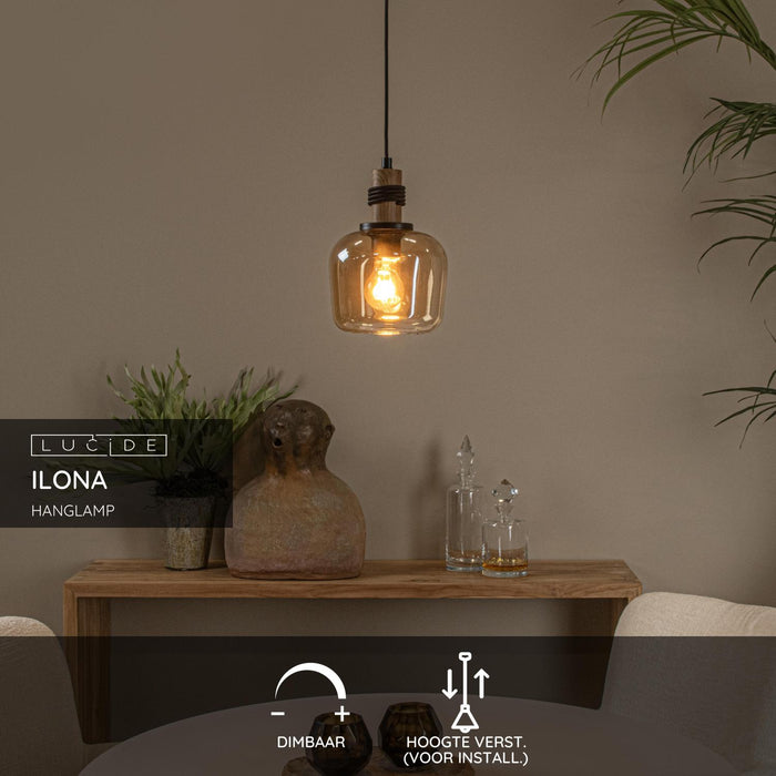 Lucide ILONA Hanglamp - Amber