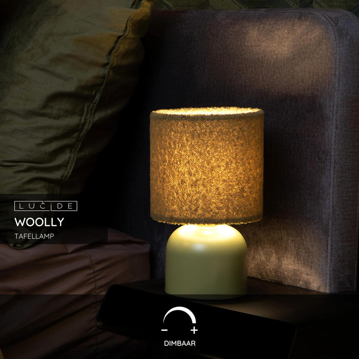 Lucide WOOLLY Tafellamp - Groen