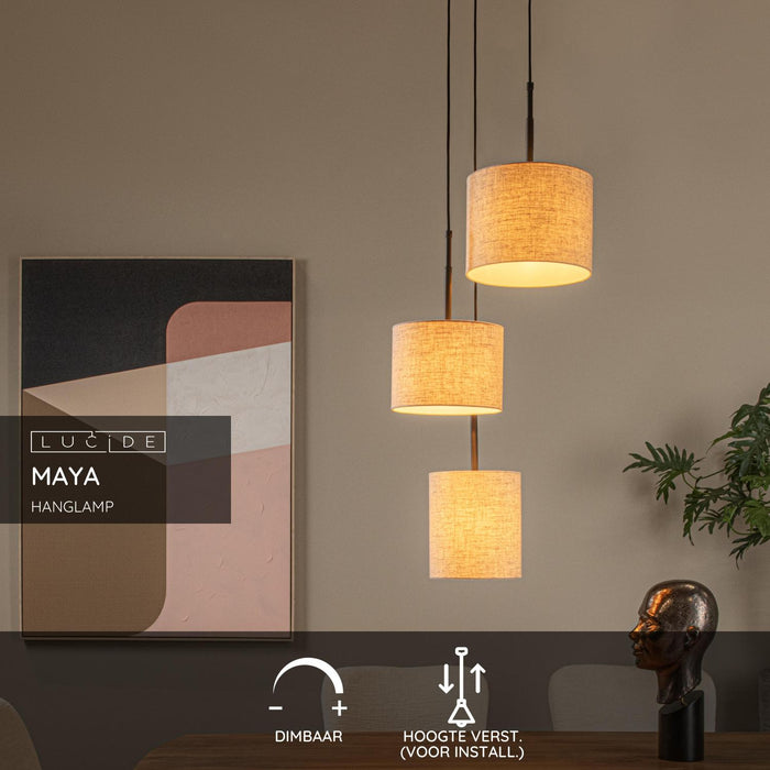 Lucide MAYA Hanglamp - Beige