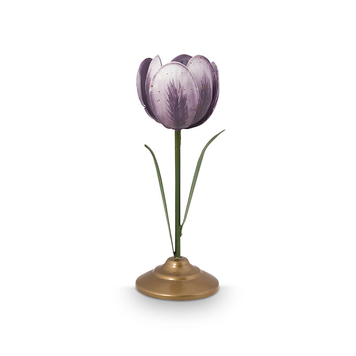 Pip Studio - Tulpen Kandelaar - Woonaccessoire - Lila - 21cm - 2 stuks