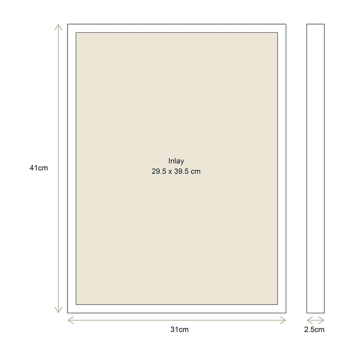 vtwonen - Fotolijst - Hangend fotolijstje - Bruin - Hout - 31x41x2.5cm