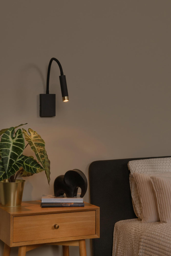 Lucide ALEC Wandspot - Zwart