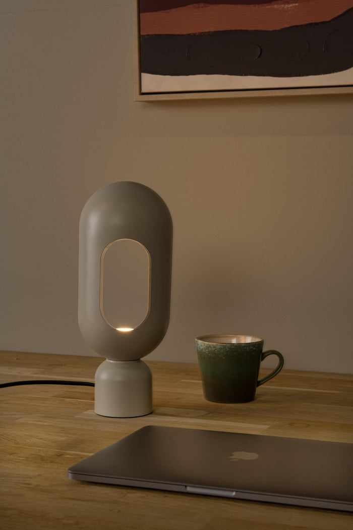 Lucide BARRIS Tafellamp - Taupe