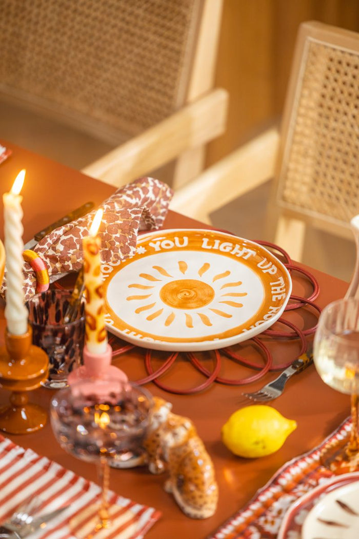 Sissy-Boy Beige dinerbord met zon