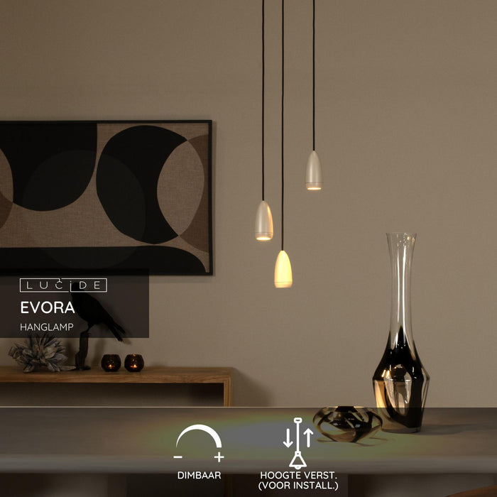 Lucide EVORA Hanglamp - Taupe