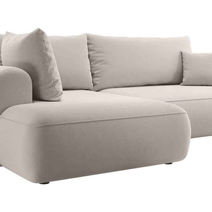 NADUVI Collection Hoekbank Philipa Big links velvet met slaapfunctie