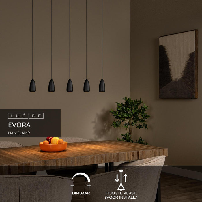 Lucide EVORA Hanglamp - Zwart