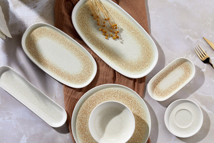 Rinart Dinerbord - Dotti - Porselein - 28 cm - set van 6