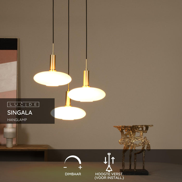 Lucide SINGALA Hanglamp - Mat Goud | Messing