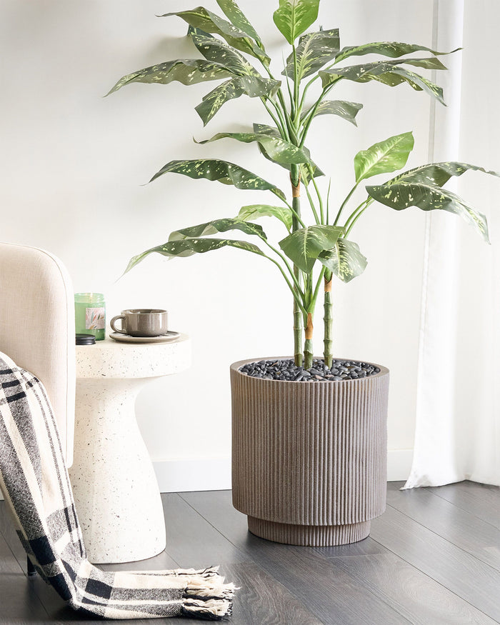 Beliani - DARIA - Bloempot - Taupe - 37 cm - Kleivezels