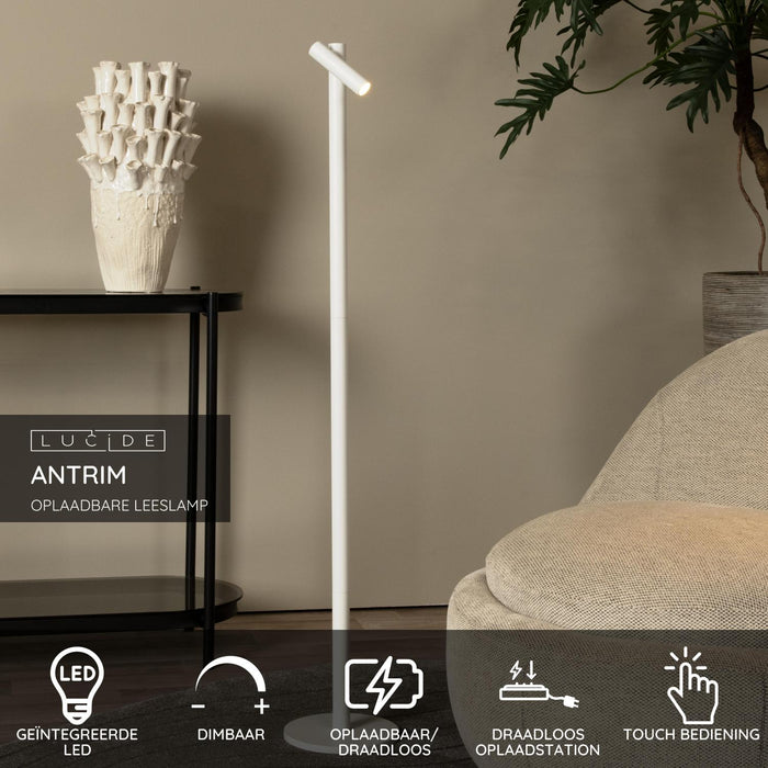 Lucide ANTRIM Leeslamp - Wit