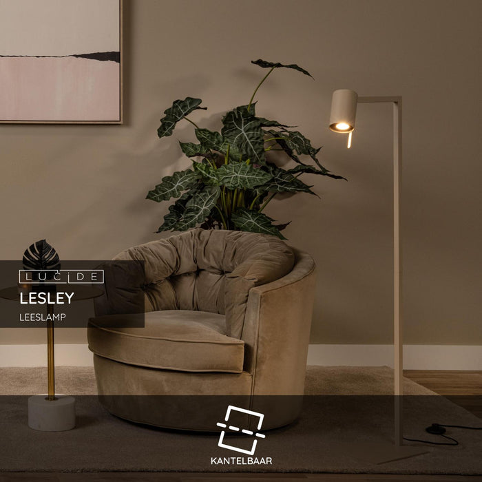 Lucide LESLEY Leeslamp - Taupe
