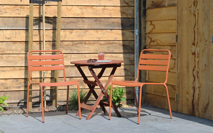 MaximaVida Max metalen tuinstoel roestbruin