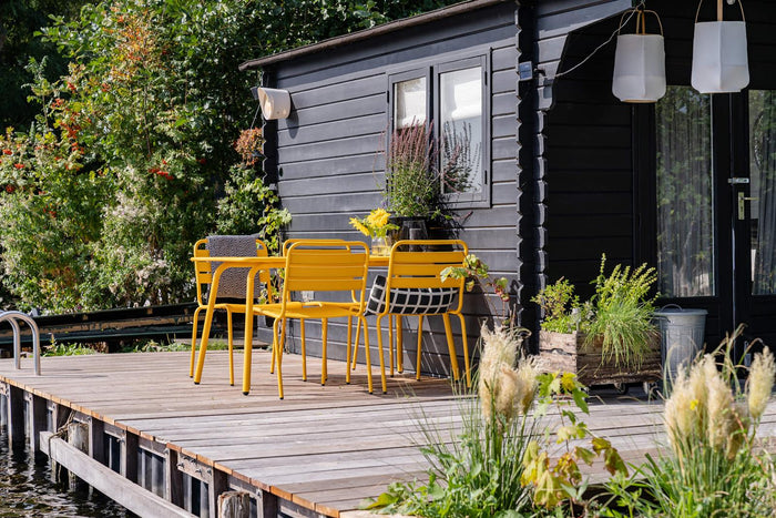 Metalen tuinstoel Max XXL okergeel