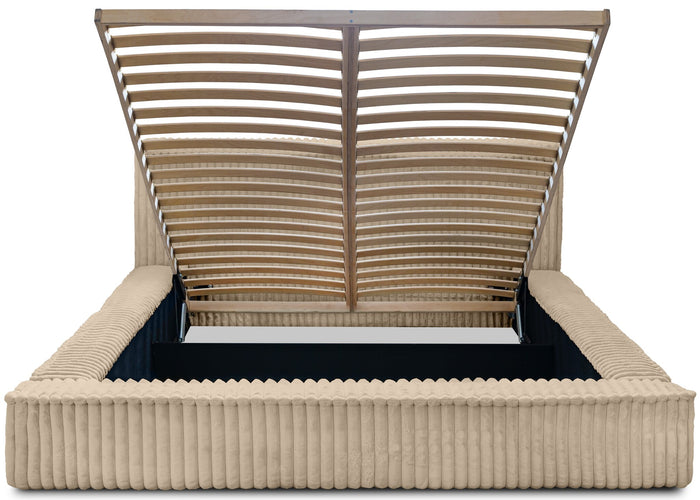 Trae Mobler Melody 140 x 200 cm Gestoffeerd Bed Beige