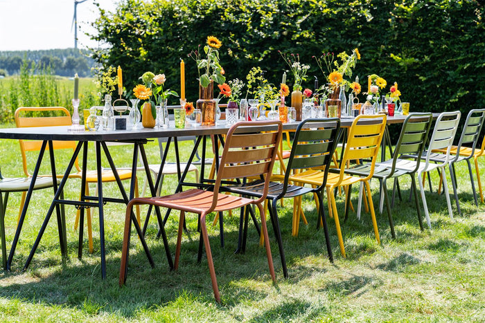 Metalen tuistoel Max XXL muisgrijs