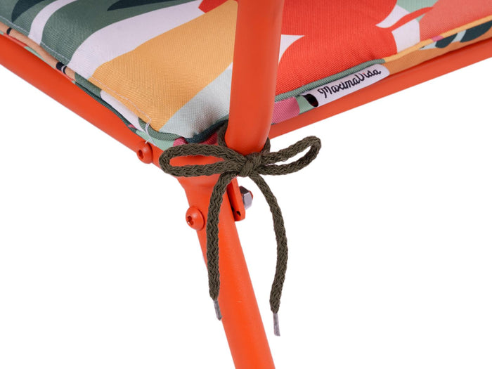 Metalen tuinbank 120 cm oranje