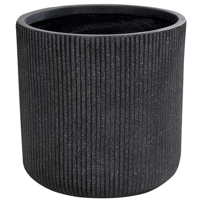 Beliani-OREOI-Bloempot-Grafietgrijs-37 x 37 x 37 cm-Kleivezel