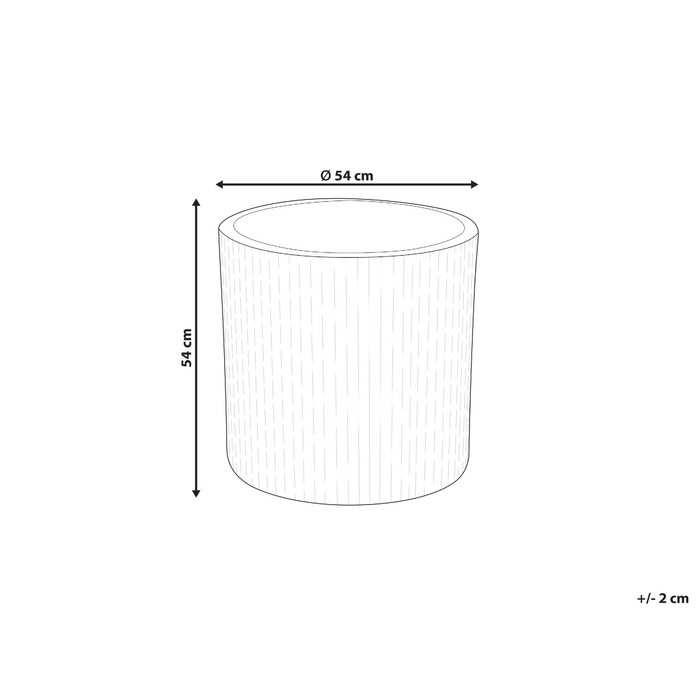 Beliani-OREOI-Bloempot-Gebroken wit-55 x 55 x 55 cm-Kleivezel