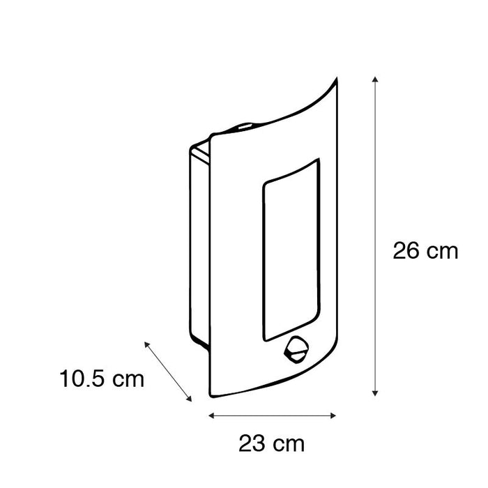 QAZQA Buitenwandlamp antraciet met bewegingssensor IP44 - Emmerald 1