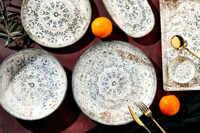 Rinart Diep bord - Fade - Porselein - 25 cm (1300cc) - set van 6