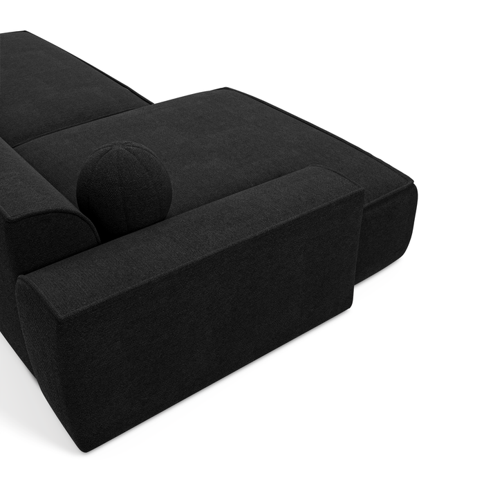 Sofa linkerhoek antracietgrijs geweven 300cm