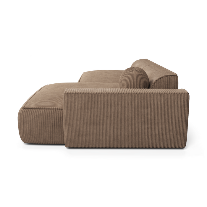 300cm taupe corduroy rechthoekige sofa