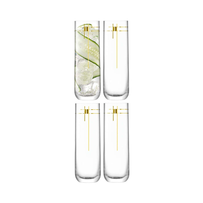 L.S.A. - Century Highball Glas 420 ml Set van 4 Stuks