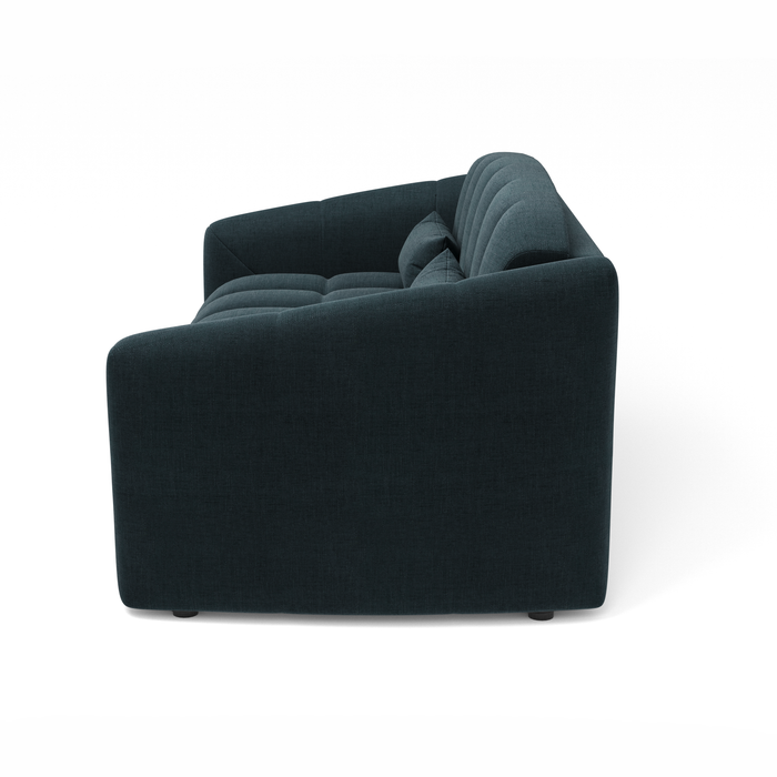 Express slaapbank dunlopillo pauwblauw fluweel 160cm