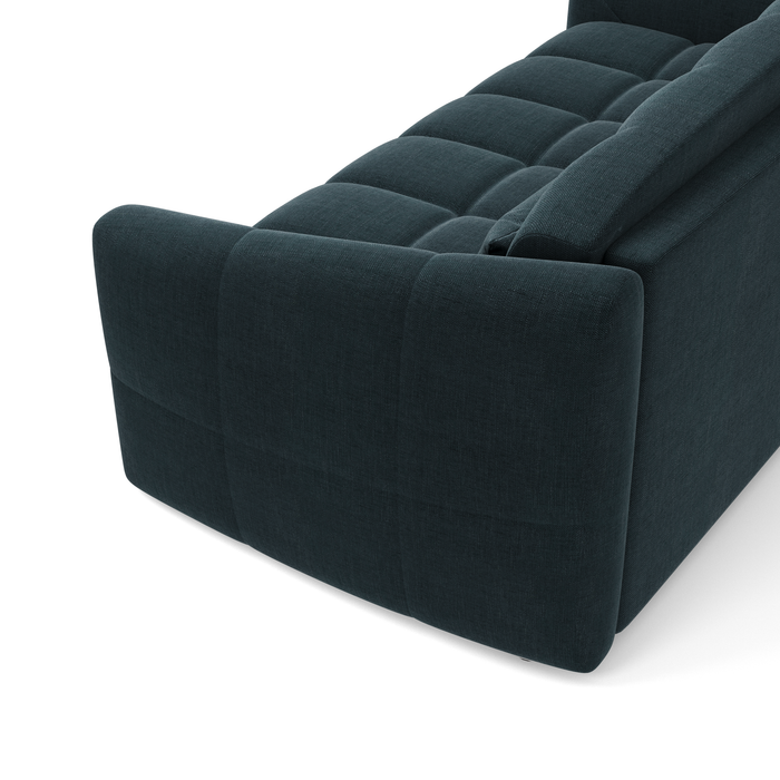 Express slaapbank dunlopillo pauwblauw fluweel 160cm