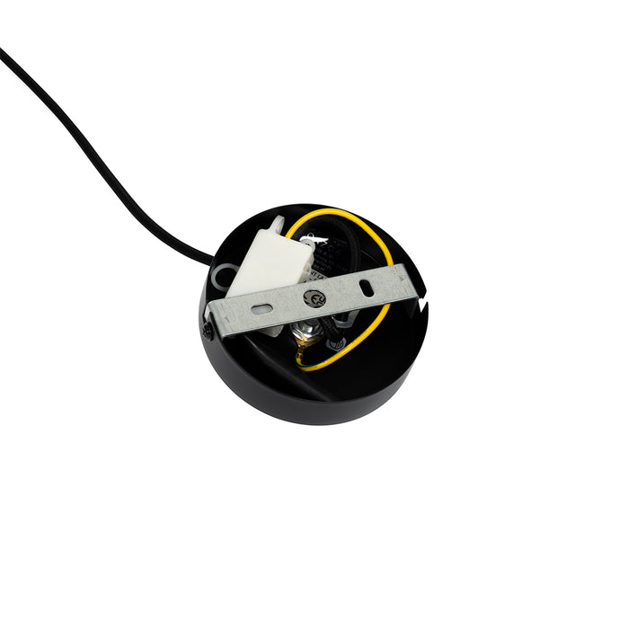 QAZQA Art Deco hanglamp zwart met smoke glas - Laura