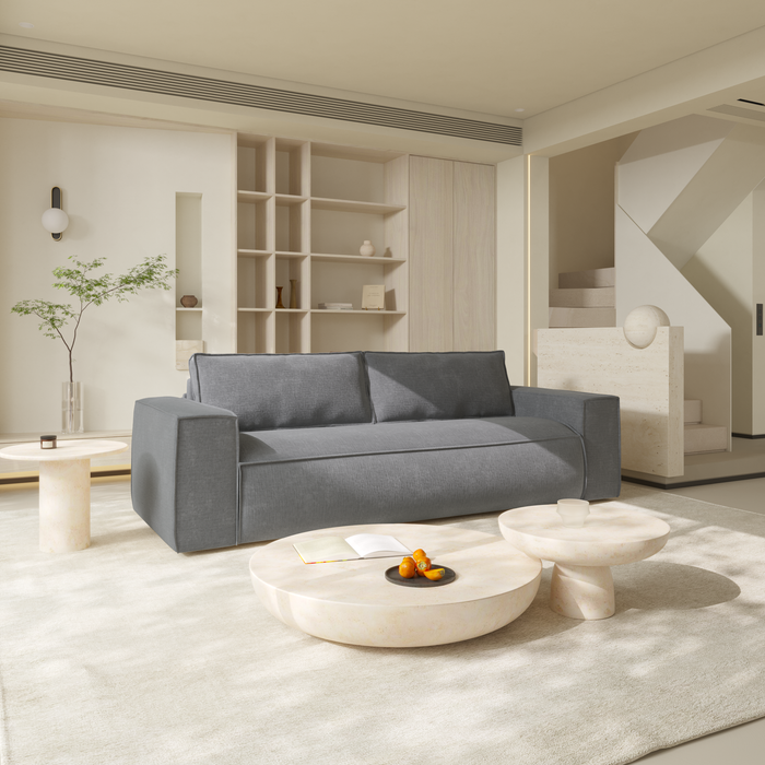 Express slaapbank dunlopillo fluweel patroon grijs 140cm