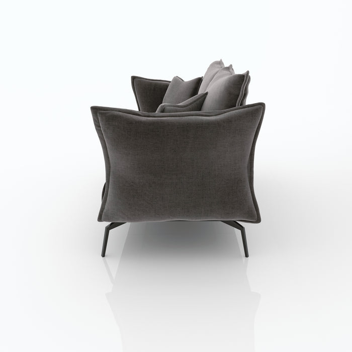 4-zitsbank in grafietgrijs fluweel