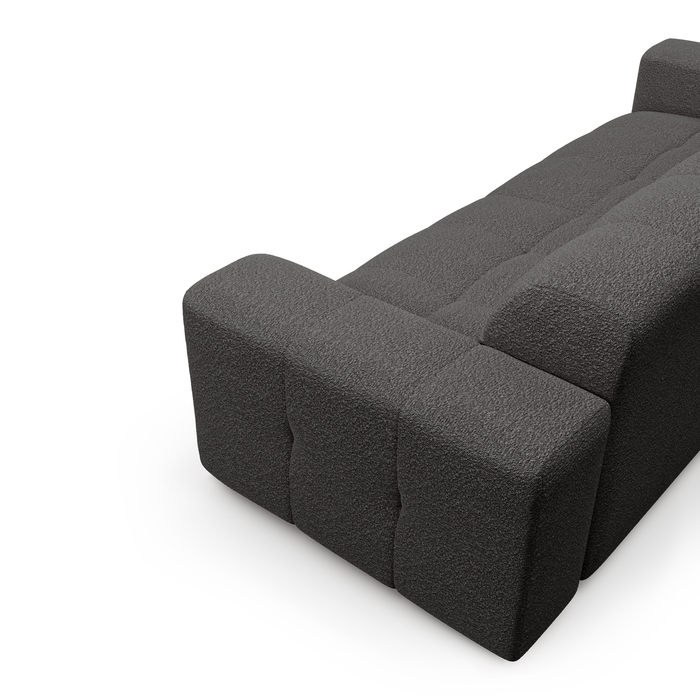 4-zitsbank bouclette grafiet grijs 230cm