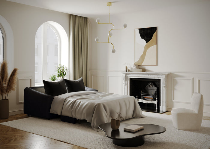 Express slaapbank met donker antracietkleurig lusvormig matras, 160 cm