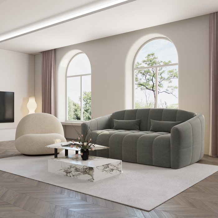 Express slaapbank dunlopillo grafiet grijs fluweel 140cm