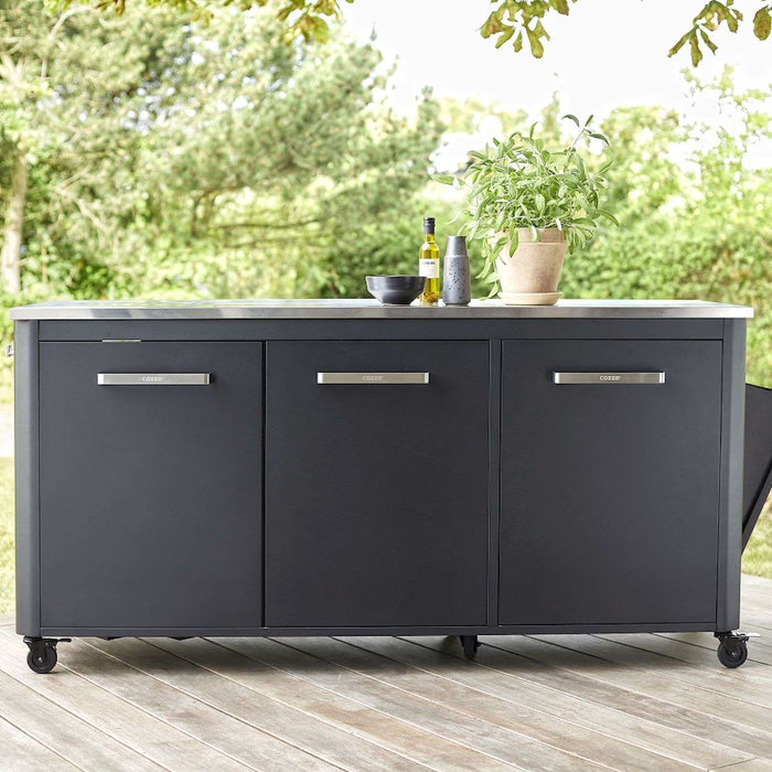 Cozze - Werkbank 3 Deurs en 6 Wielen met Opklapbare Werktafels 180 cm