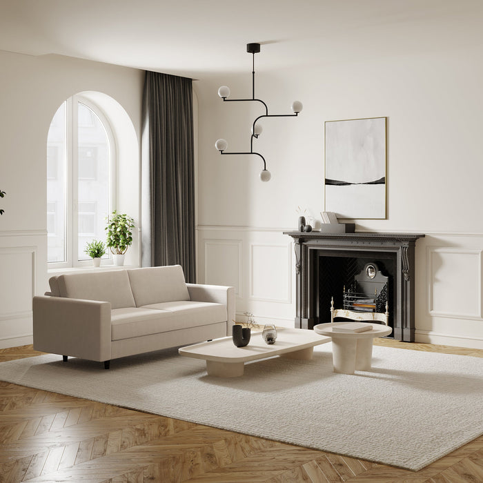 Express slaapbank dunlopillo beige geweven 140cm