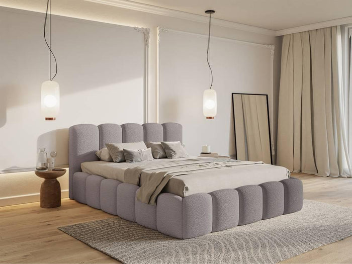NADUVI Collection Bedframe Chloe bouclé met opbergvak