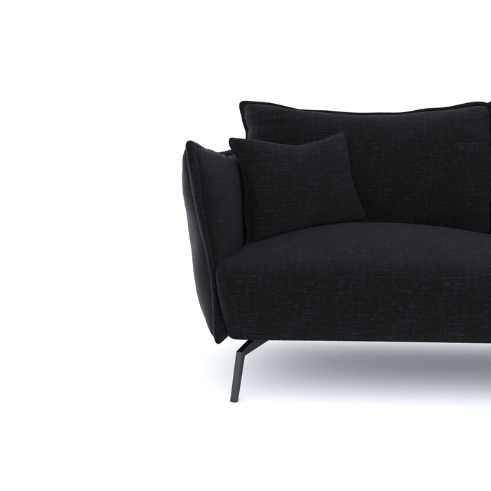 3-zits fluwelen bank met antraciet patroon