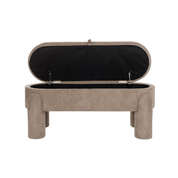 Housecraft Living Orly Bankje met opbergruimte 113 cm - Grijs